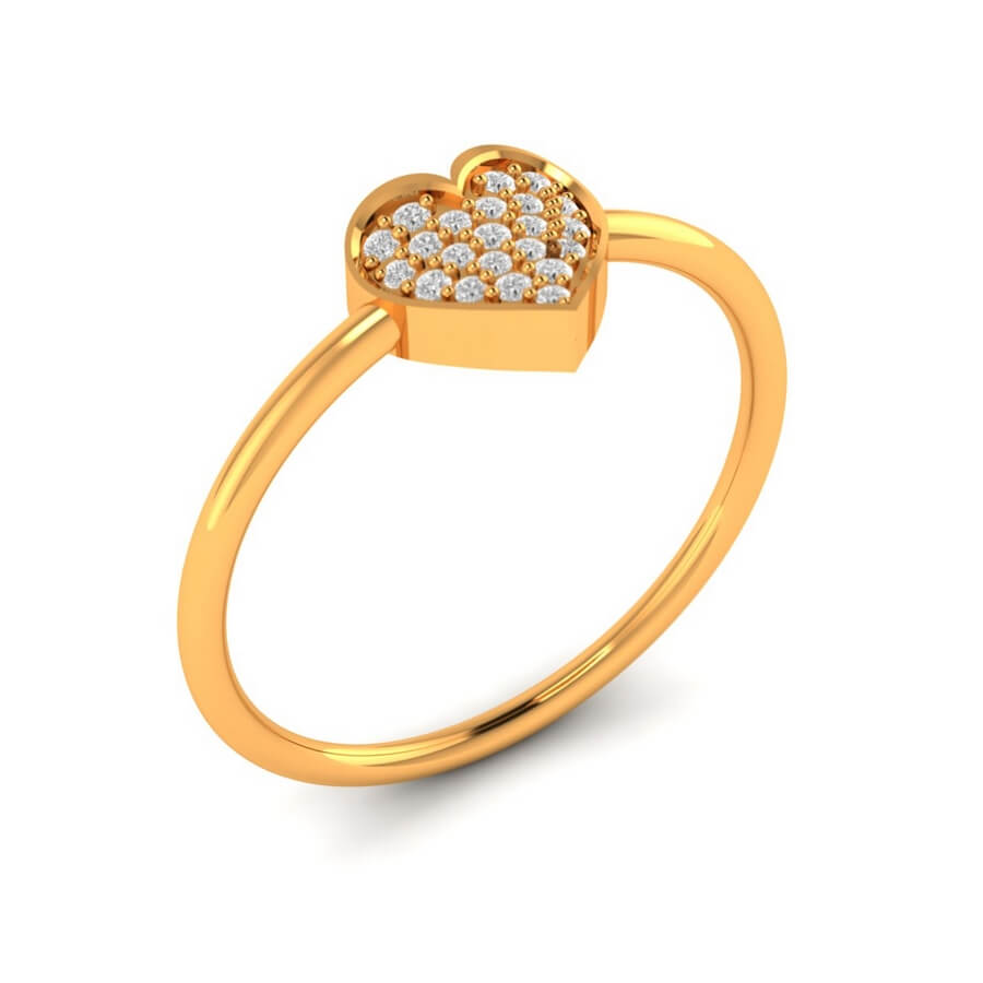 June Sparkle Heart Diamond Ring