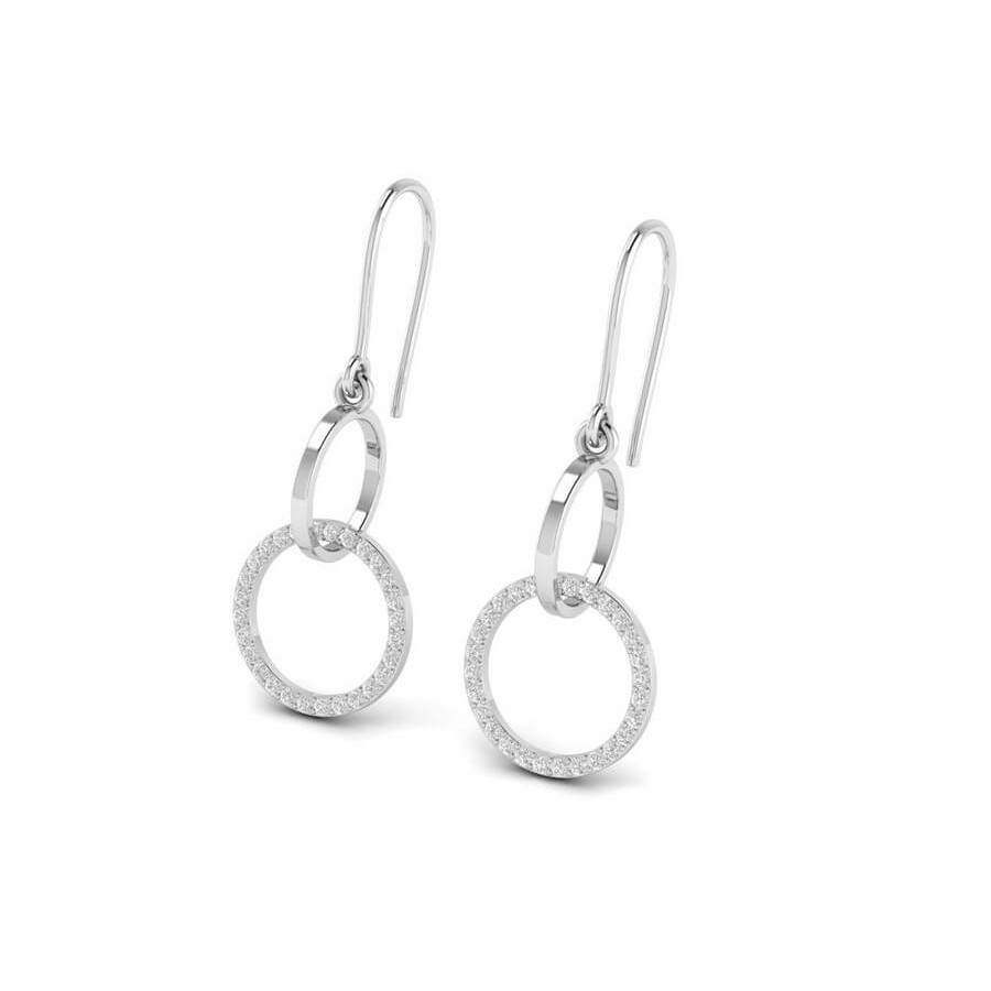 Dangling Sparkle Diamond Earrings