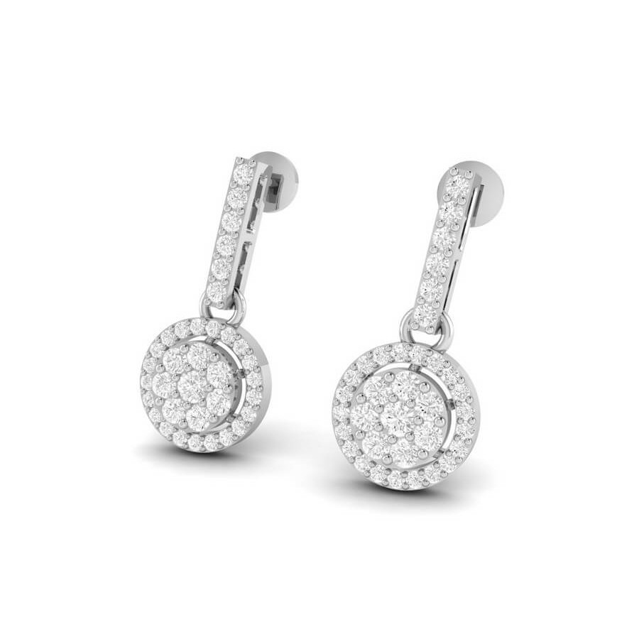 Classic Cluster Diamond Earrings