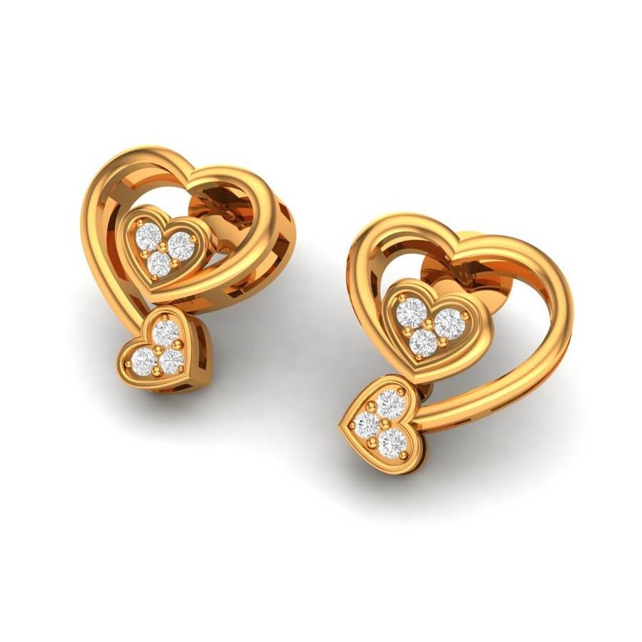 Buy Distinctive Floral Gold Earrings |GRT Jewellers