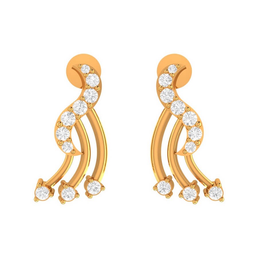25 Popular and Latest Diamond Earrings Jewellery Designs