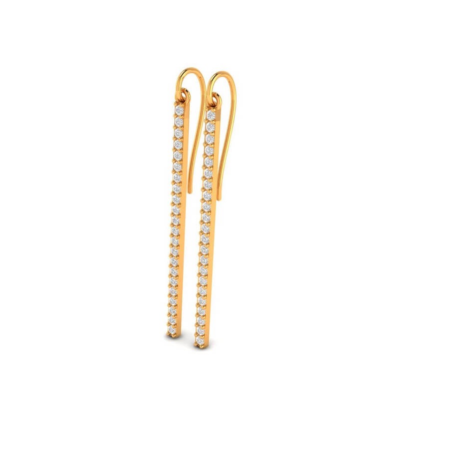 Straight Bar Diamond Earring