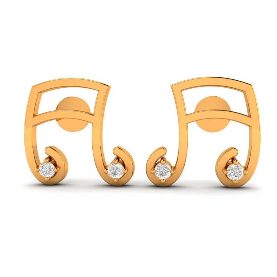 Mahavir Dye Gold Jhumki Earrings