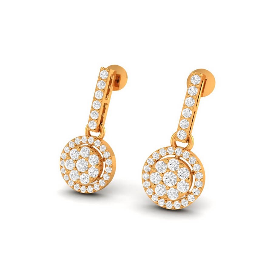 Classic Cluster Diamond Earrings