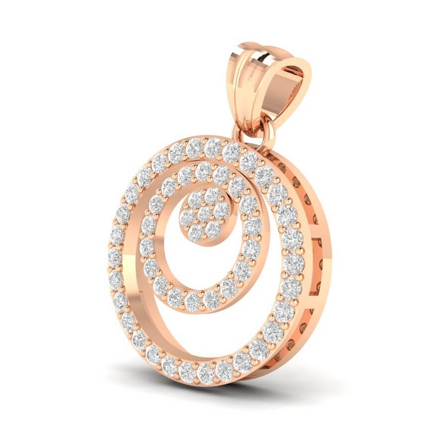 Violet Sparkle Round  Pendant