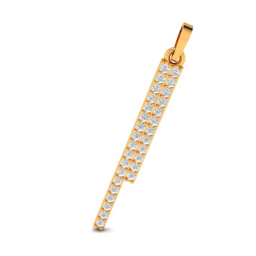 Straight Bar Diamond Pendant