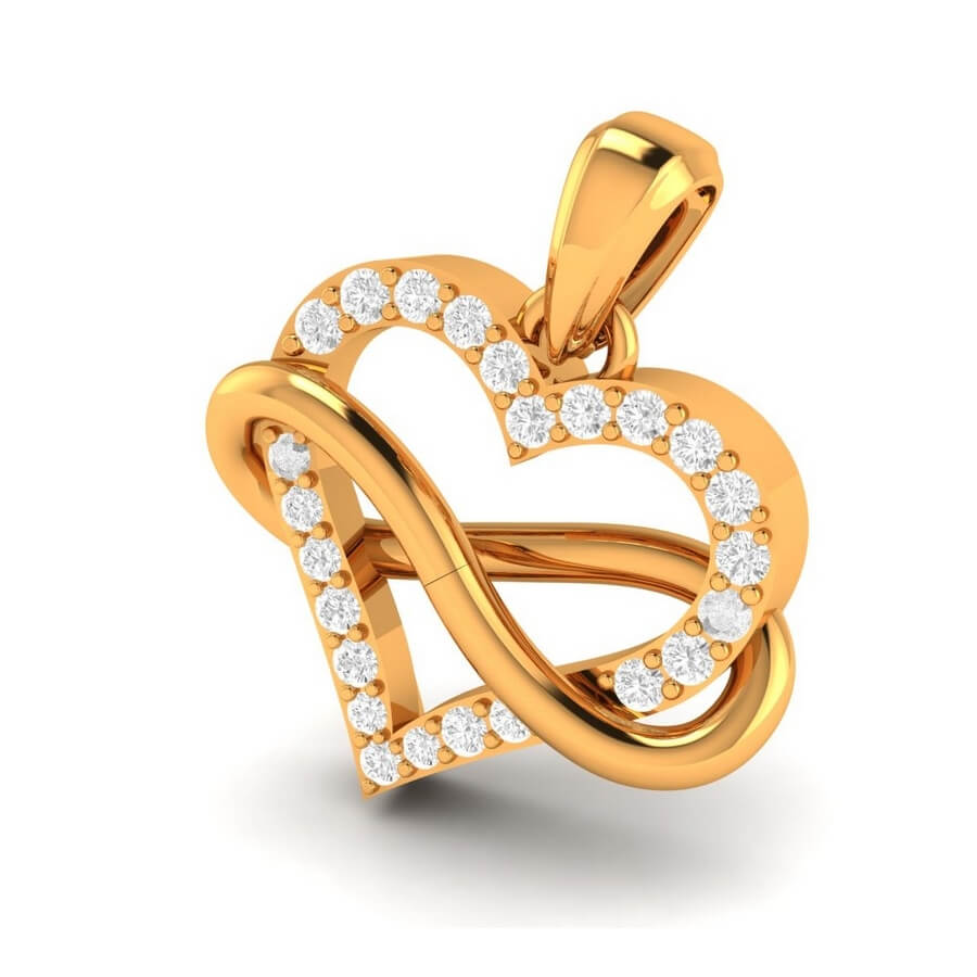 Infinity Heart Diamond Pendant