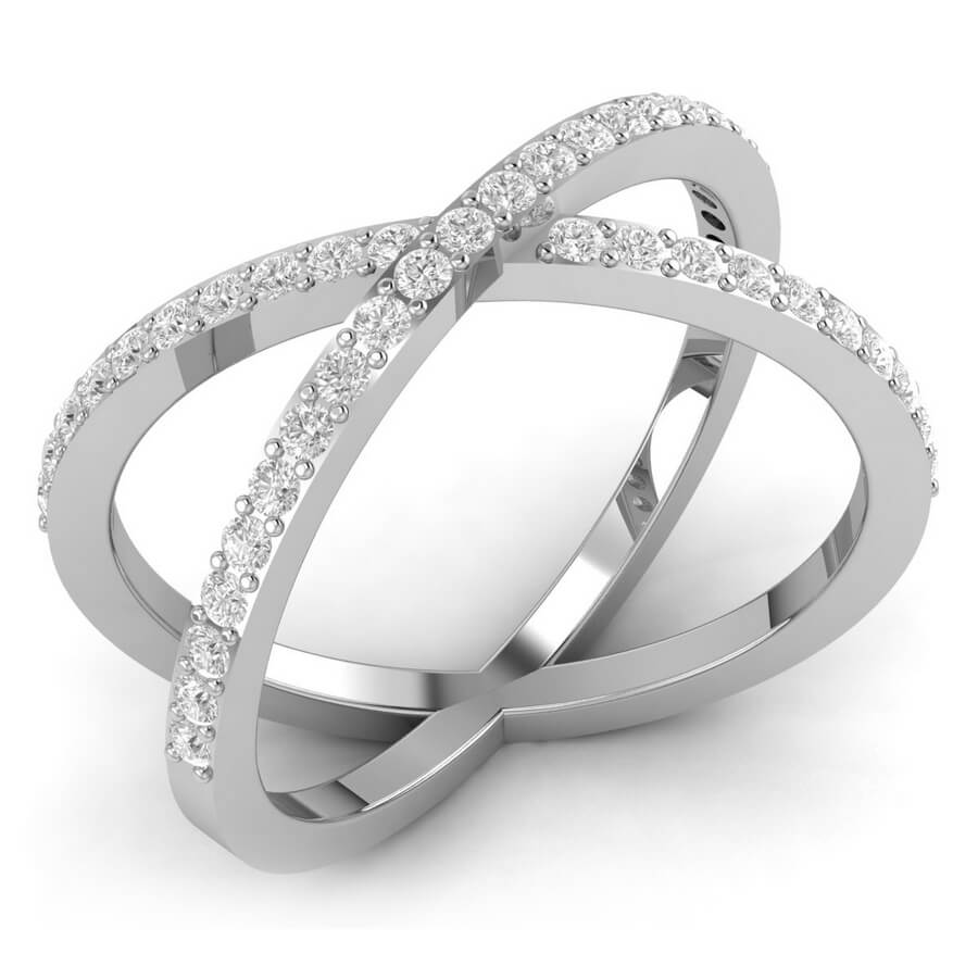 Criss Cross Diamond Ring