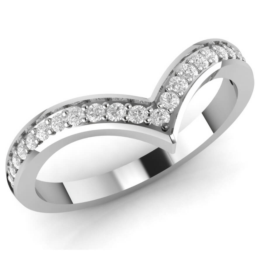 Petite Chevron Diamond Ring