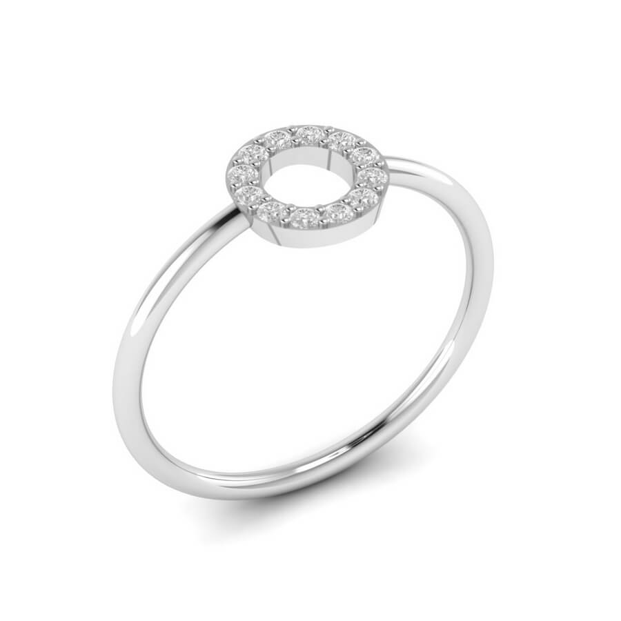 Modern Circle Diamond Ring