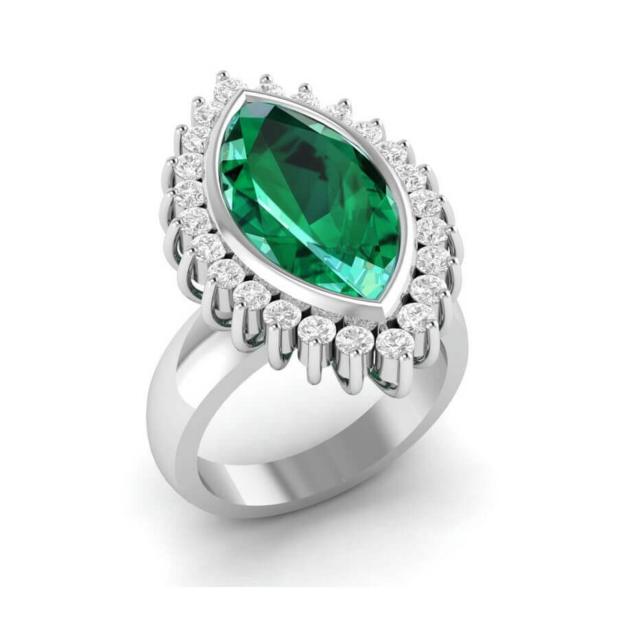 Liz Love Marquise Emerald Ring