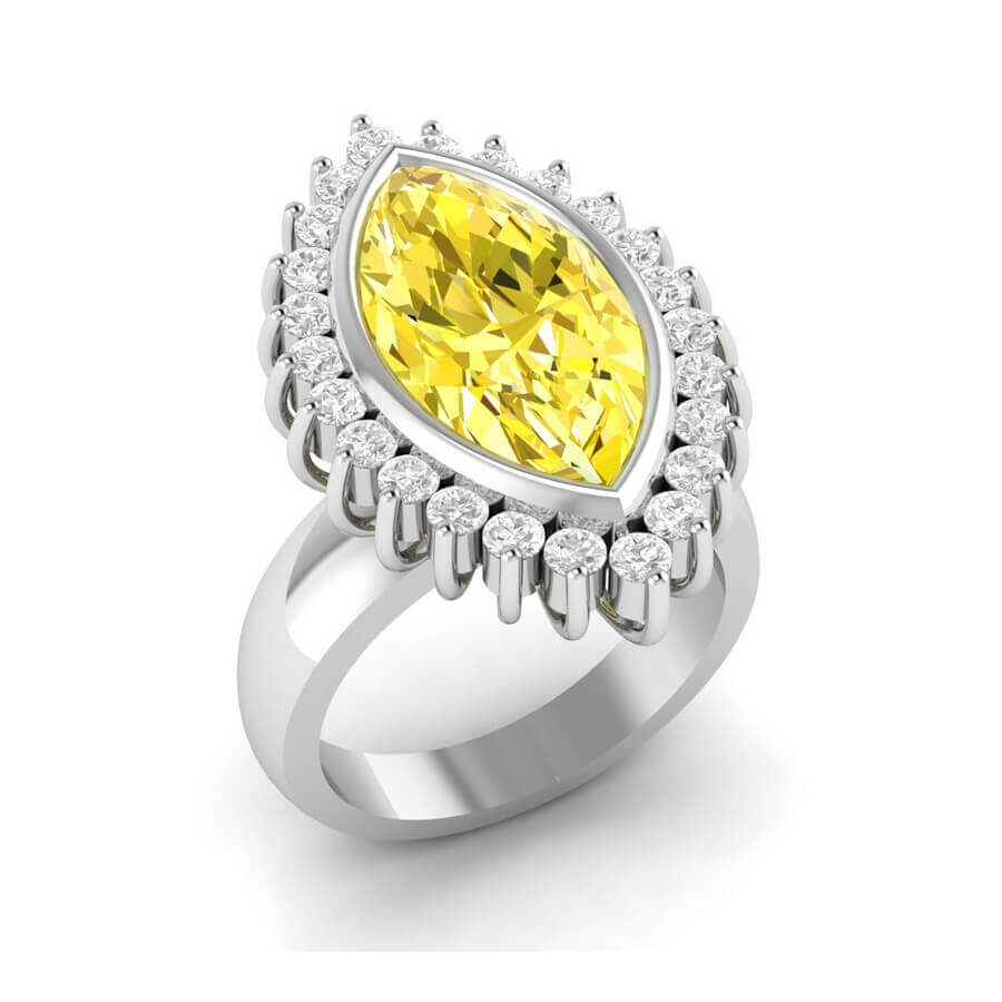 Liz Love Marquise Yellow Sapphire Ring