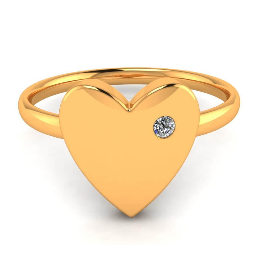 Mia by Tanishq 14 Kt Yellow Gold Entwined Hearts Diamond Ring 14kt Yellow  Gold ring Price in India - Buy Mia by Tanishq 14 Kt Yellow Gold Entwined  Hearts Diamond Ring 14kt