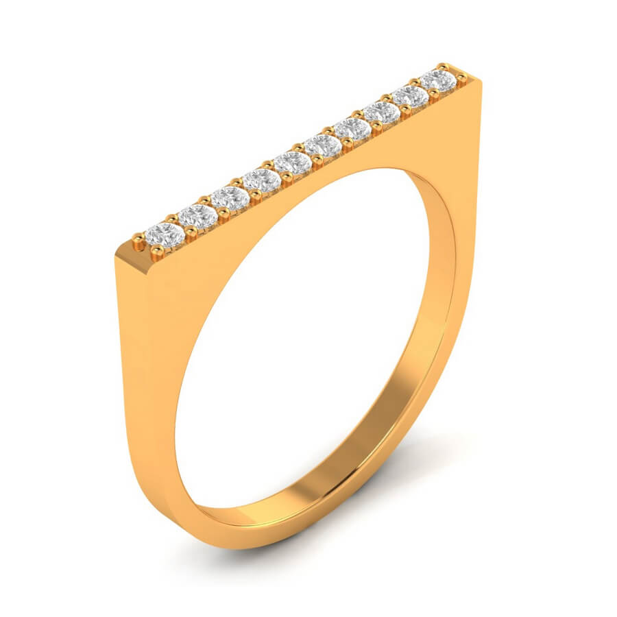 Diamond Bar Ring