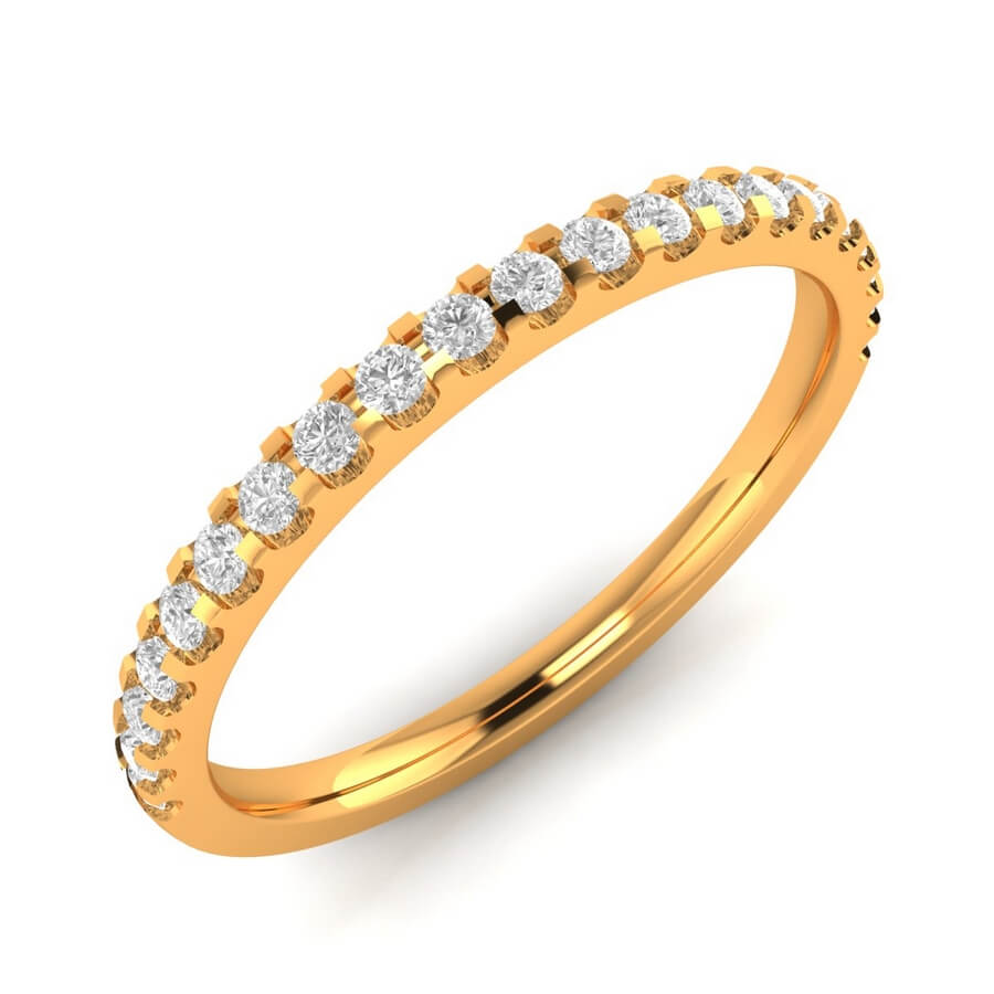 Solitaire Bezel Diamond Ring – Baby Gold
