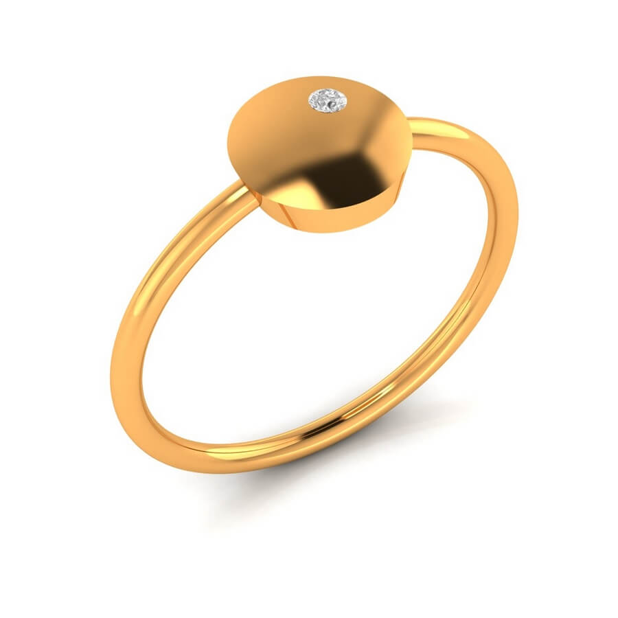 Circle Single Diamond Ring