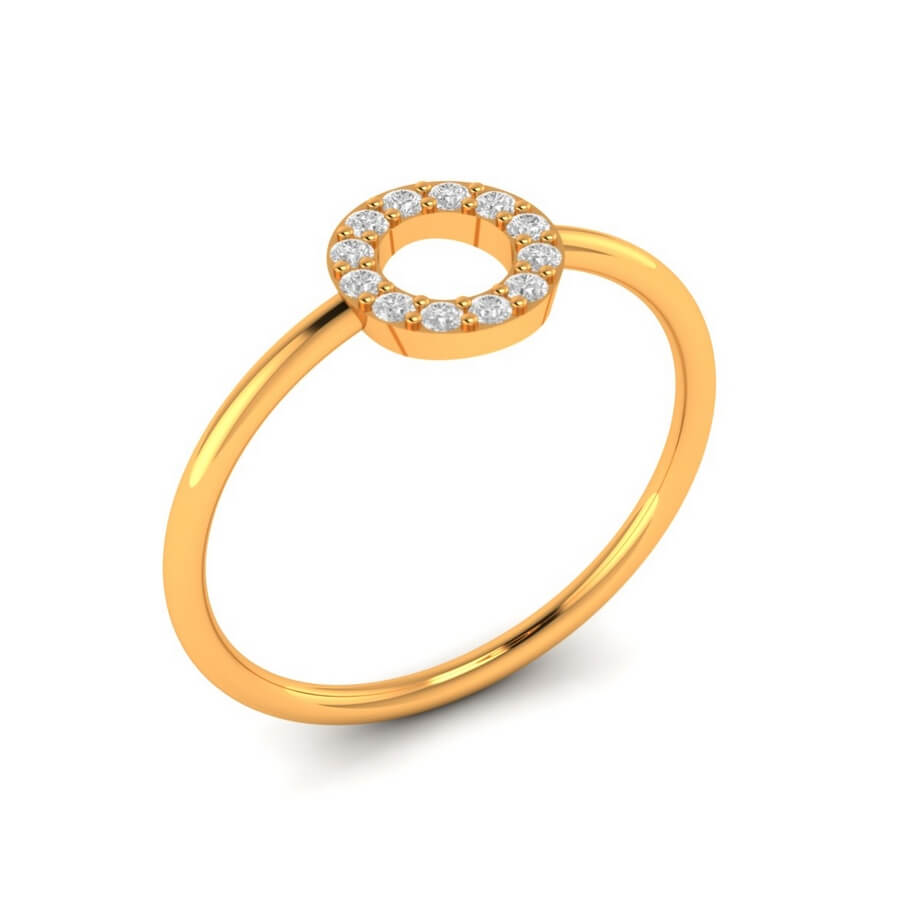 Modern Circle Diamond Ring